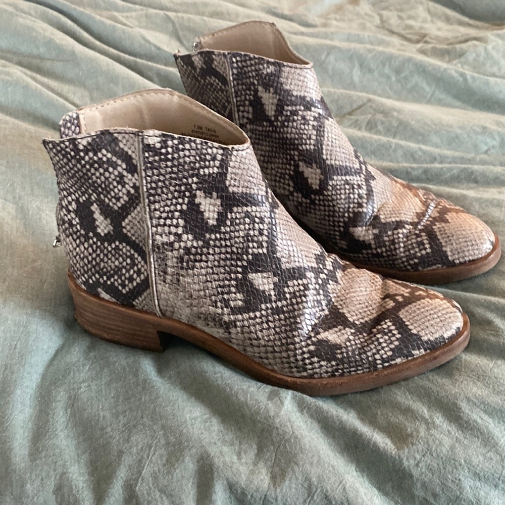 Dolce Vita Snakeskin Ankle Booties